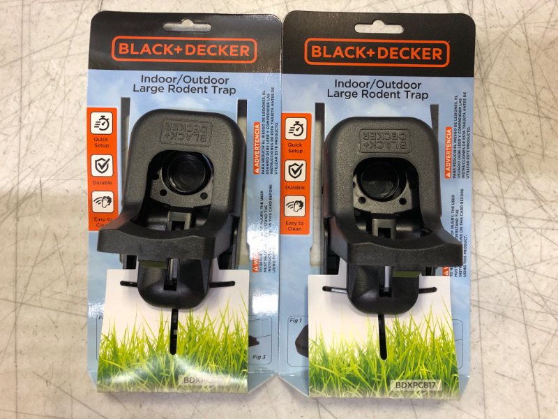 Photo 2 of 2 Pcs Black+decker Large Rodent Traps Indoor/outdoor Rat Mouse Trap Reuseable