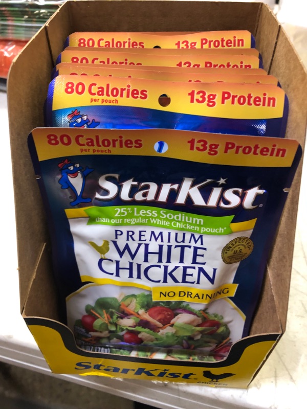 Photo 2 of 12 Pack Starkist White Chicken 25% Less Sodium - 2.6oz EXP 05/15/26