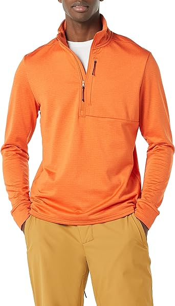 Photo 1 of Amazon Essentials Men's Performance Ski Midlayer Quarter-Zip Size Large