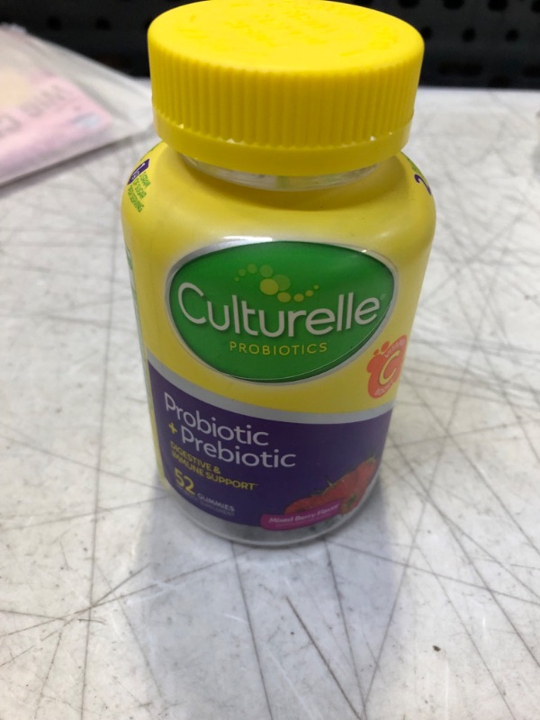 Photo 2 of Culturelle Daily Probiotic Gummies for Women & Men, Berry Flavor, 52 Count, Naturally-Sourced Daily Probiotic + Prebiotic for Digestive Health, Non-GMO & Vegan Adult (52 Count) Exp 11/2024