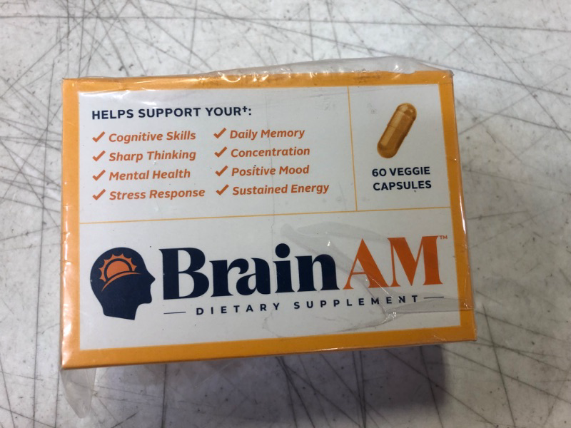 Photo 2 of BrainAM 60ct (30-Day) – Memory + Focus + Sustained Energy Supplement | Energize Brainwaves Daily | Patented Nootropics, Probiotics, Vitamins B6, B12, D, E, Phosphatidylserine, Alpha-GPC, Huperzine Exp 02/24