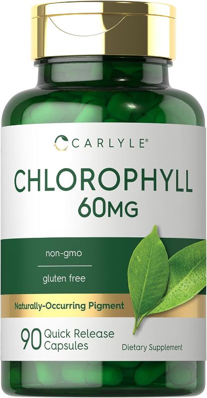 Photo 1 of 2 Pack - Carlyle Chlorophyll Pills | 90 Capsules | Naturally Occurring Pigment | Chlorophyll Concentrate Supplement | Non-GMO, Gluten Free Complex Exp 12/25