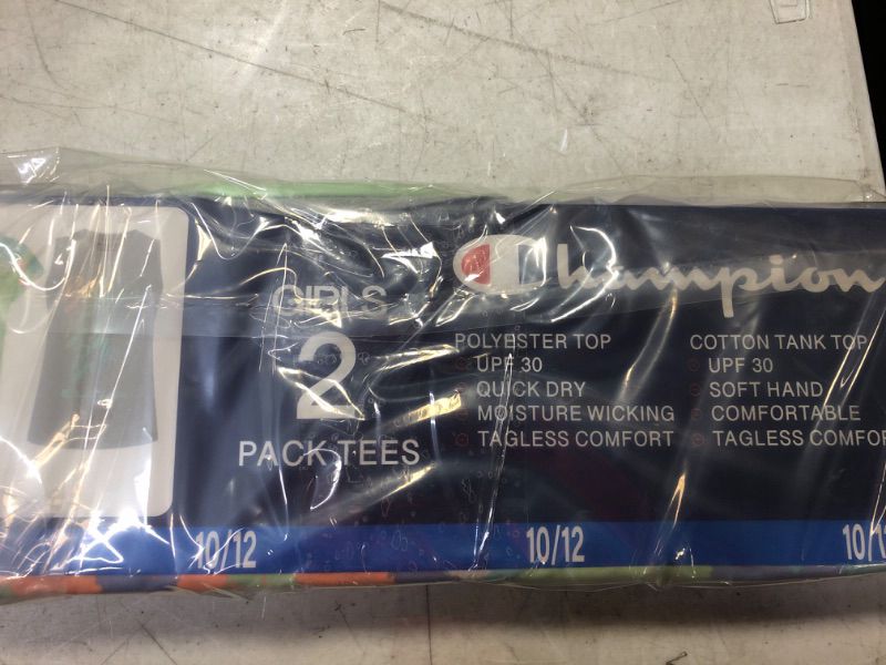 Photo 1 of Champion Girls 2 Pack Active Top Green Gray Size 10/12