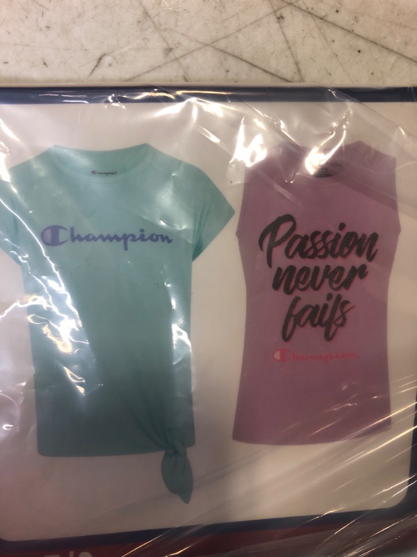Photo 1 of Champion Girls 2 Pack Active Top Size 7/8 Teal & Purple