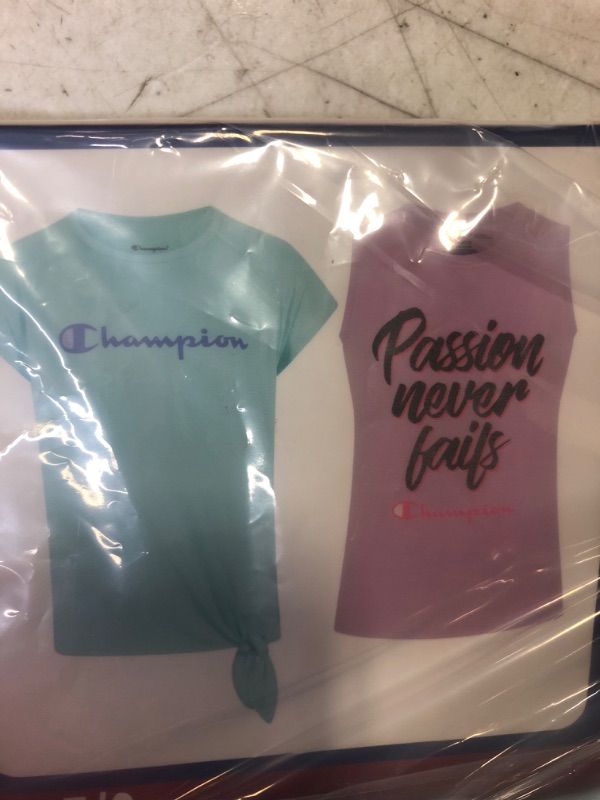Photo 2 of Champion Girls 2 Pack Active Top Size 7/8 Teal & Purple