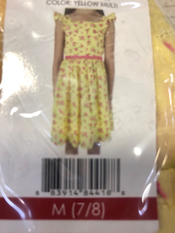 Photo 1 of Zunie Girl Girl's Cotton Floral a-Line Any Occasion Knee-Length Dress Size M (7/8)