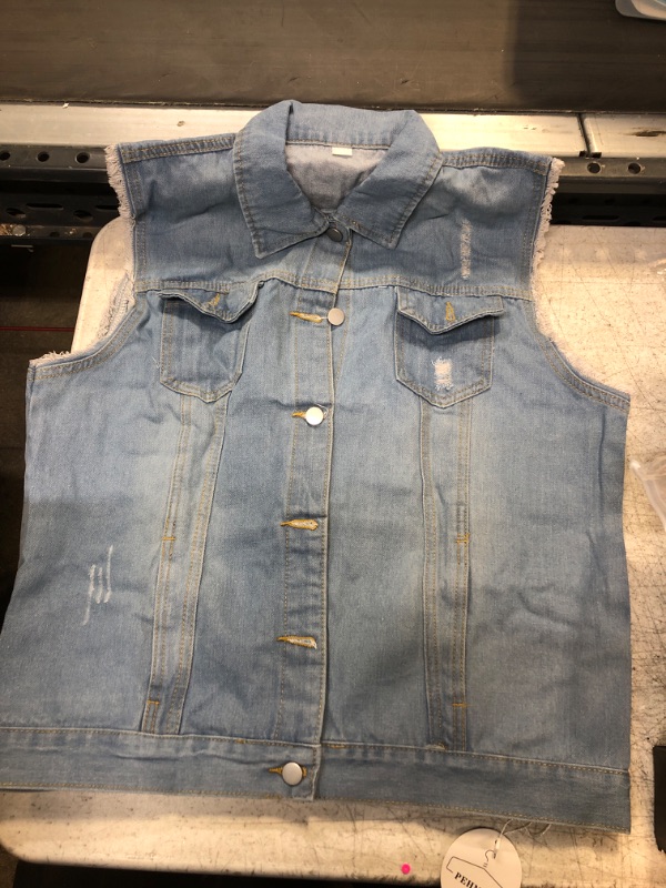 Photo 1 of Distressed Denim Vest XL