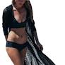 Photo 1 of Wander Agio Womens Bikini Cover Ups Beach Coverup Swimsuits Sunscreen Long Top Lace Flower Black 33