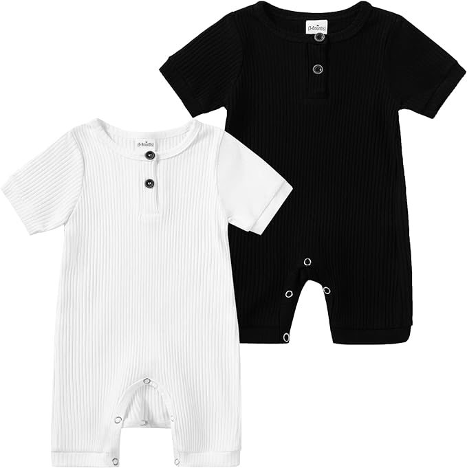 Photo 1 of VICVIK Baby Boy Girl Solid Color One Piece Romper. 0-3 Months
