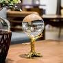 Photo 1 of Aebor Crystal Ball with Iron Stand Base,Clear Crystal Ball, for Decorative Ball, Home Office Bookcase Living Room Bedroom Decoration (A)