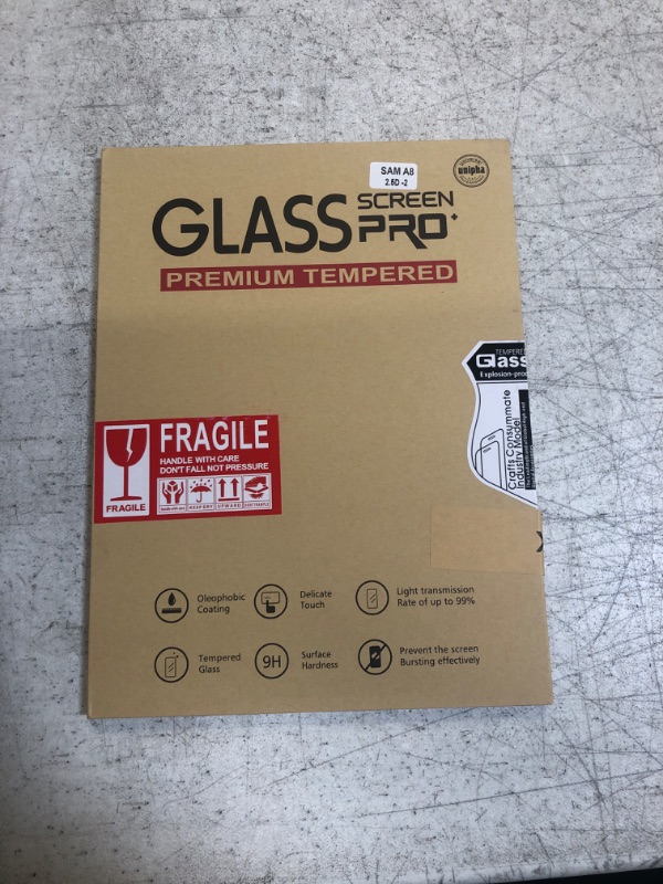 Photo 2 of [2 Pack] XAOAX Tempered Glass Screen Protector for Samsung Galaxy Tab A8 10.5inch 2022 9H Hardness, 2.5D rounded corner design, the edge feels smooth and never scratches and Easy installation.