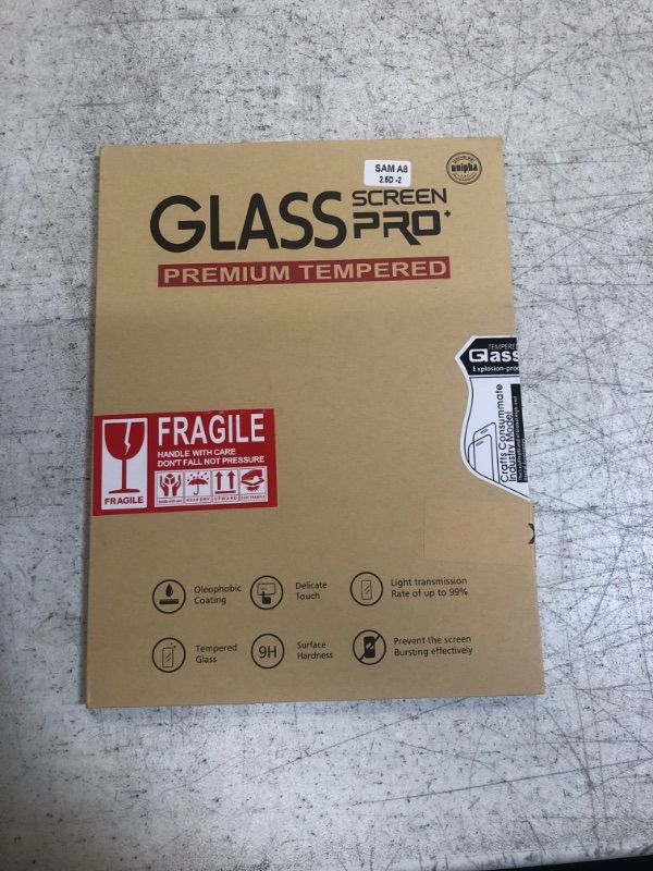 Photo 2 of [2 Pack] XAOAX Tempered Glass Screen Protector for Samsung Galaxy Tab A8 10.5inch 2022 9H Hardness, 2.5D rounded corner design, the edge feels smooth and never scratches and Easy installation.