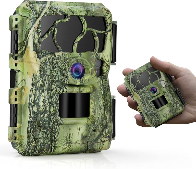Photo 1 of Kinghat Trail Camera 20MP 1080P, Hunting Game Cameras with Night Vision Motion Activated, IP66 Waterproof Cam, 2.0'' LCD & 0.2s Trigger Time for Wildlife Monitoring(32GB Micro SD Card Included)
