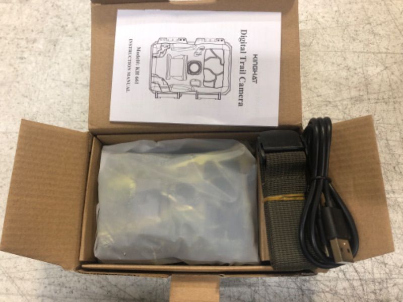 Photo 1 of Kinghat Trail Camera 20MP 1080P, Hunting Game Cameras with Night Vision Motion Activated, IP66 Waterproof Cam, 2.0'' LCD & 0.2s Trigger Time for Wildlife Monitoring(32GB Micro SD Card Included)
