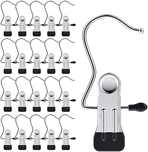 Photo 1 of 20 Pcs/Set Space Saving Boots Hangers Double Adjustable Clips for Boots Bag Sock
