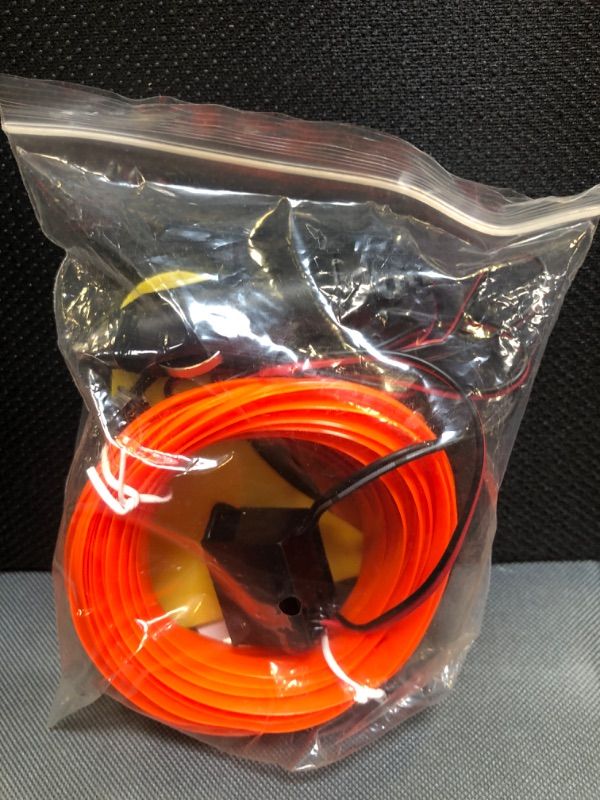 Photo 2 of 
El Wire Lights for Car, Orange El Wire Car Interior Neon Lights 16FT/5M Car Led Strip Light Interior USB 5V for Car Garden Party Decoration