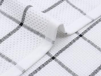 Photo 1 of 100% Cotton Kitchen Towels...els 13 x 28 in, Black Grid) 
