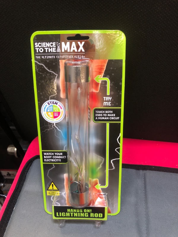 Photo 2 of Be Amazing! Toys Energy Rod - Energy Circuit to Help Kids Learn All About Electricity – Science Experiment for Classroom or Home - Science Kit Tube with Flashing LED Light - Energy Tube Ages 4+