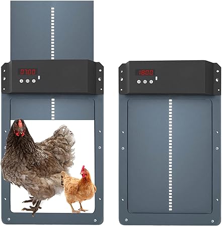 Photo 1 of 2023 New Automatic Chicken Coop Door, Chicken Coop Door Opener with Light Sensor and Timer Control Open/Close, Multi-Modes Auto Chicken Coup Door Battery Powered Upgrade 2.0