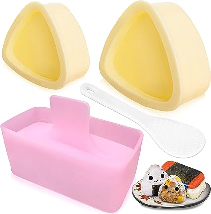 Photo 1 of 
Onigiri Mold, 3 Pack Rice Mold Musubi Maker Kit, Maker Press, Classic Triangle Rice Ball Maker Sushi Mold for Kid Lunch Bento and Home DIY
Brand: TAORISH