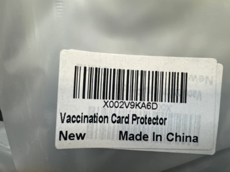 Photo 4 of   10 PCS  CDC Vaccination Card Protector 4 X 3 in Immunization Record Vaccine Cards Holder Clear Vinyl Plastic Sleeve with Waterproof Type Resealable Zip