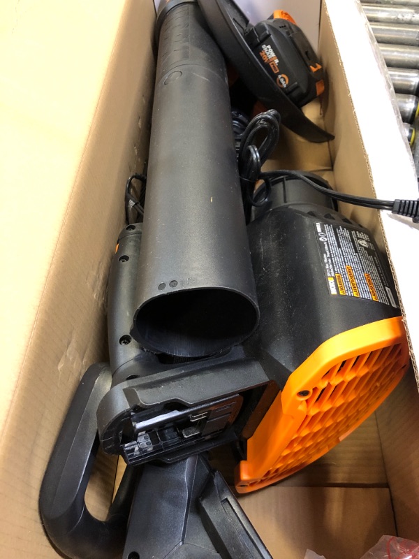 Photo 2 of WORX 20V GT 3.0 + Turbine Blower (Batteries & Charger Included) and WA0047 4-Pack String Trimmer Replacement Line, Orange Trimmer + Replacement Line