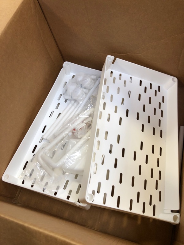 Photo 1 of SOLEJAZZ Rolling Storage Cart, 3 Tier Utility Cart Mobile Slide Out Organizer, Bathroom Standing Rack Shelving Unit Organizer for Kitchen, Bathroom, Laundry Room, White