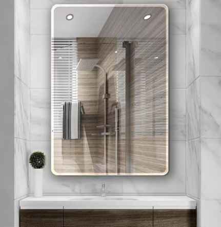 Photo 1 of 30 in. W x 36 in. L Single Frameless Bathroom Wall Mirror
