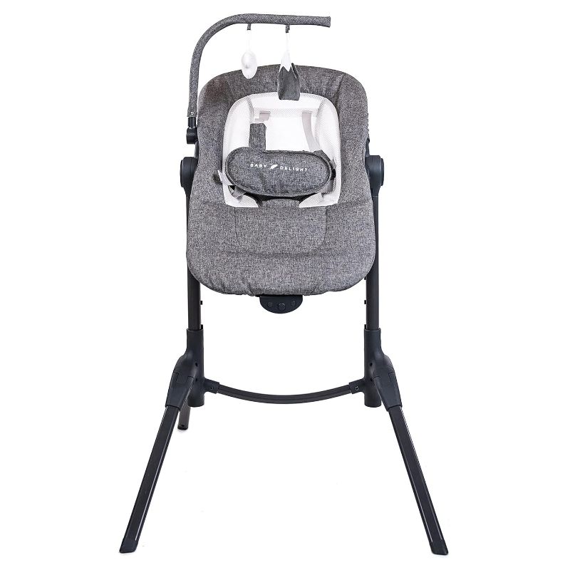 Photo 1 of Baby Delight Bloom Baby Seat | Soothing and Adjustable Baby Chair | Portable and Compact | Charcoal Tweed
