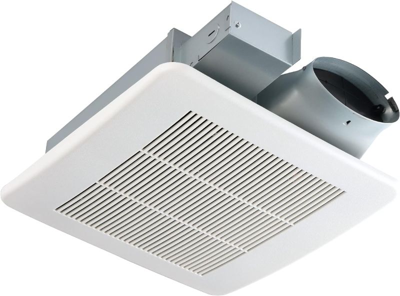 Photo 1 of Tech Drive Bathroom fan 50-80-100 CFM DC Energy-Saving Motor,Very Quiet Ventilation and Exhaust Fan, Ceiling or Wall Mounted Fan, CFM Adjustable,White
