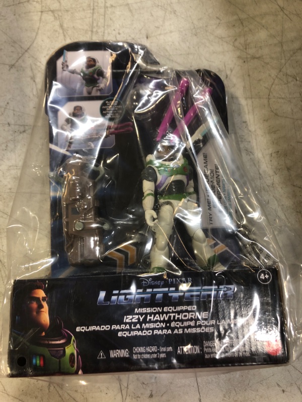 Photo 2 of Mattel Lightyear Toys Action Figure with Laser Strike Motion & Accessories, 5-in Scale Mission Equipped Izzy Hawthorne
