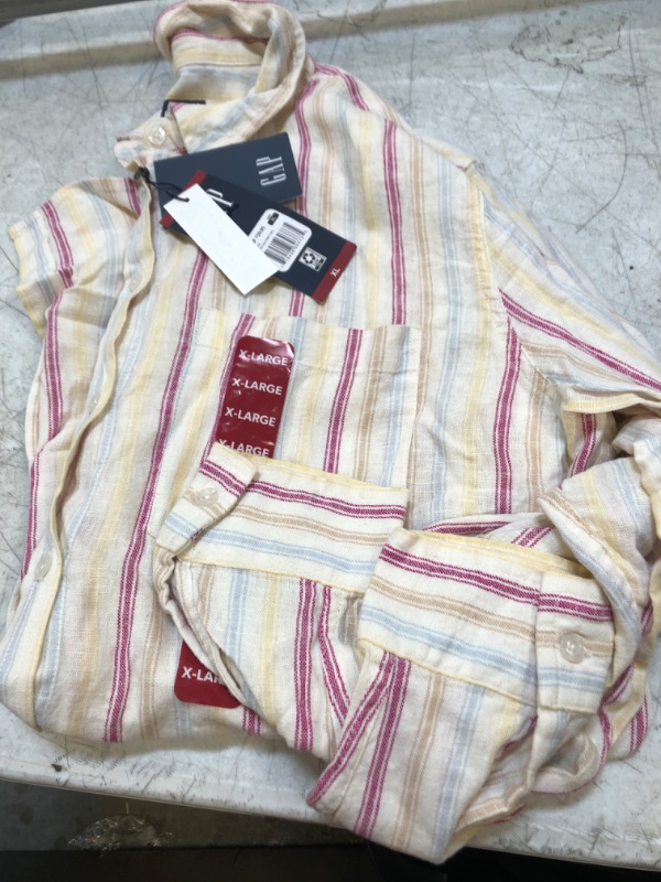 Photo 2 of Gap Ladies Lightweight Long Sleeve Collared Linen Button Down Top, SIZE XL 
