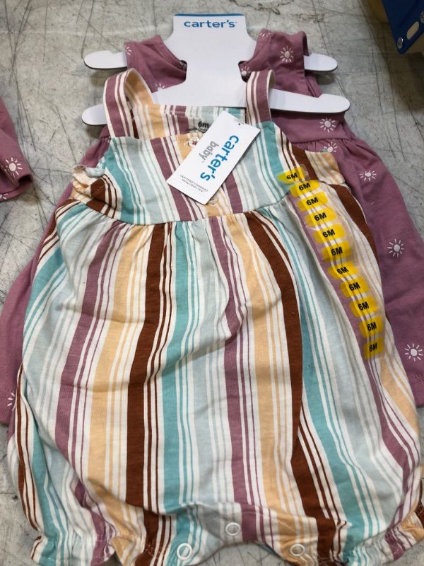 Photo 1 of Carter's Girls Toddler 2 Piece Cotton Bodysuit Dress Set, SIZE 6M 
