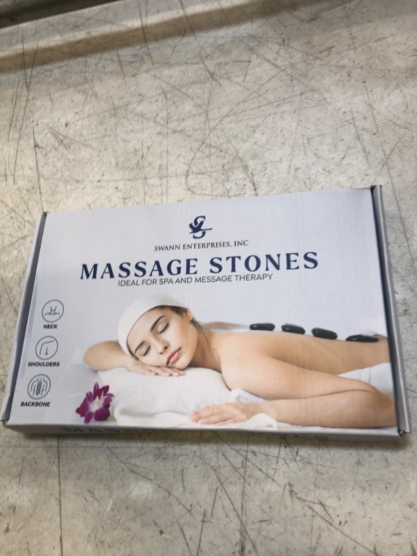 Photo 2 of 8 Large Massage Stones Set , Hot Therapeutic Rocks for Professional Or at Home Spa, Healing, Relaxing, Soothing Massaging Kit for Shoulder/Back Pain Relief (Black Rocks)