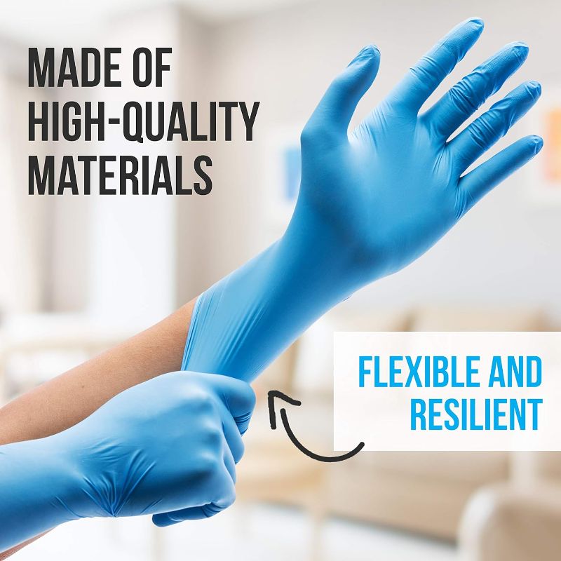 Photo 1 of 100 Pcs Nitrile Disposable Gloves - Soft Industrial Glove