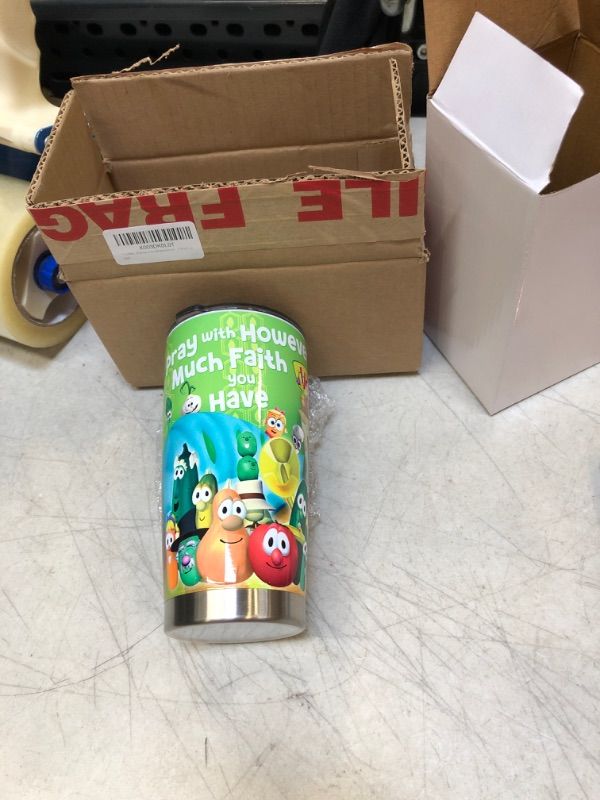 Photo 1 of VEGGIE TALE TUMBLER ( PRAY WITH HOWEVER MUCH FAITH YOU HAVE ) 