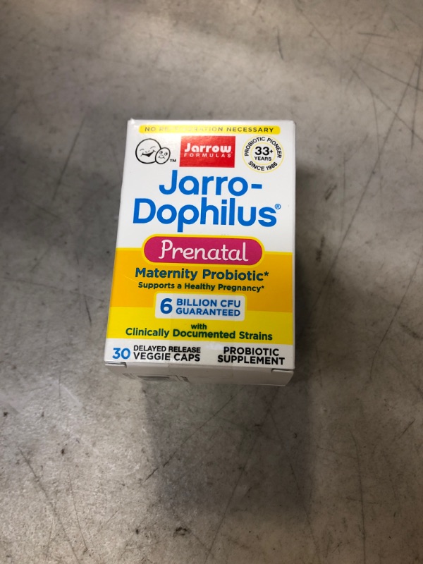 Photo 2 of Jarrow Formulas Jarro-Dophilus Prenatal Maternity Probiotics for Pregnant Women - For Mom & Baby - Supports a Healthy Pregnancy - 6 Billion CFU - 30 Servings (Delayed Release) (PACKAGING MAY VARY) 30 Count (Pack of 1) ( EXP:11/23)