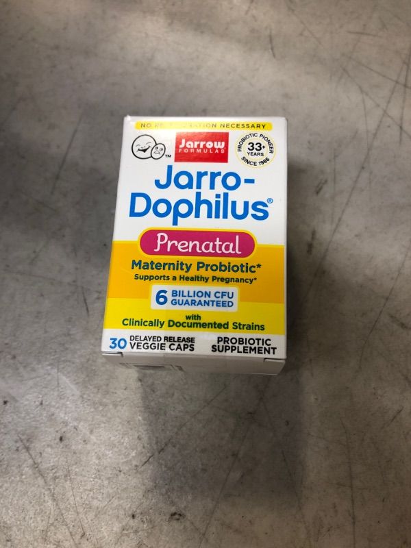 Photo 2 of Jarrow Formulas Jarro-Dophilus Prenatal Maternity Probiotics for Pregnant Women - For Mom & Baby - Supports a Healthy Pregnancy - 6 Billion CFU - 30 Servings (Delayed Release) (PACKAGING MAY VARY) 30 Count (Pack of 1)  ( EXP:11/23)