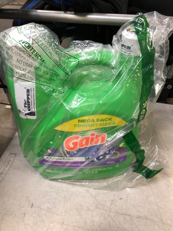 Photo 2 of Gain + Aroma Boost Laundry Detergent Liquid Soap, Lavender Scent, 107 Loads, 154 Fl Oz, He Compatible Lavender 154 Fl Oz (Pack of 1)