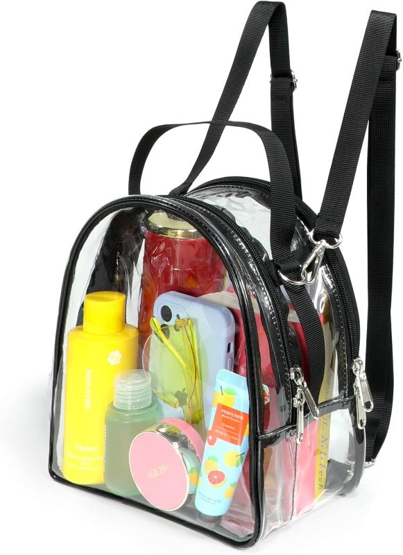 Photo 1 of Higuyst Clear Bag Stadium Approved, Mini Clear Backpacks & Purses for Security Travel, Concert, Festival, Small Clear Bags
