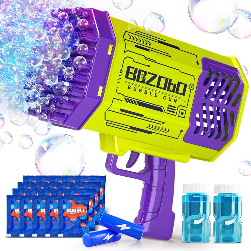 Photo 1 of Big Bubble Machine Gun, Bubble Gun with 20000+ Bubbles Per Minute, Bubble Machine with Lights, 2 Batteries & Bubble Solution, Bubble Blower for Kids Adults Wedding Birthday Christmas Party Gift
