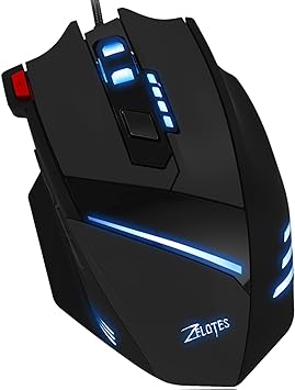 Photo 1 of Zelotes T60 Gaming Mouse 7200 DPI Wired USB Computer Mice for PC Mac 7 Buttons Multi-Modes LED Lights
