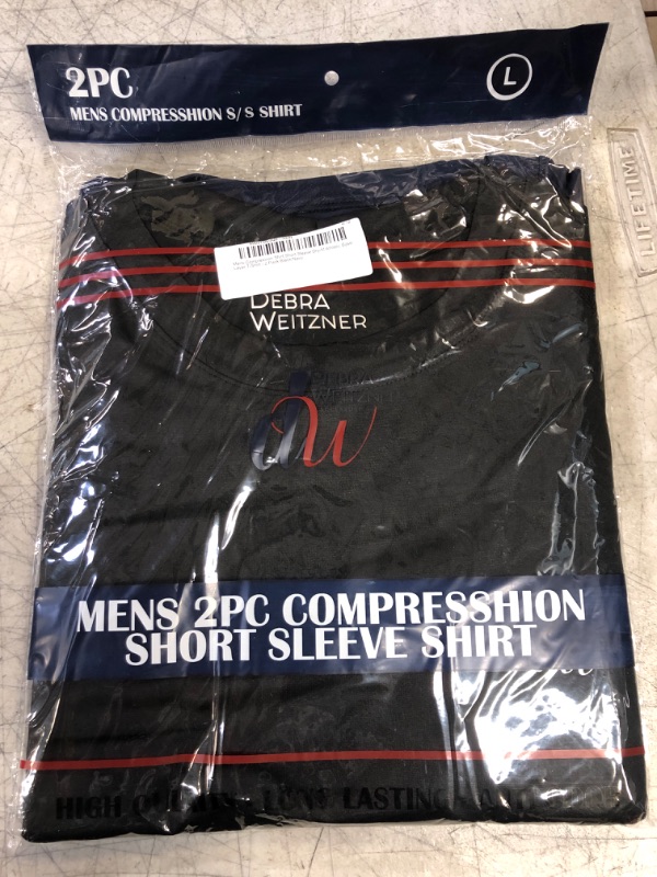 Photo 1 of mens compression shirt- black 
2 pcs
size- large
