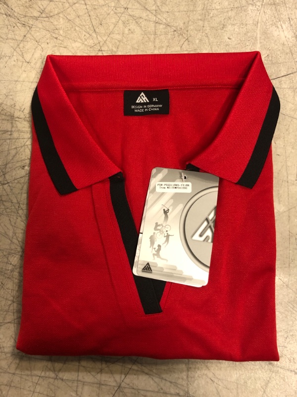Photo 1 of womens golf shirt - v neck - red
size xl 