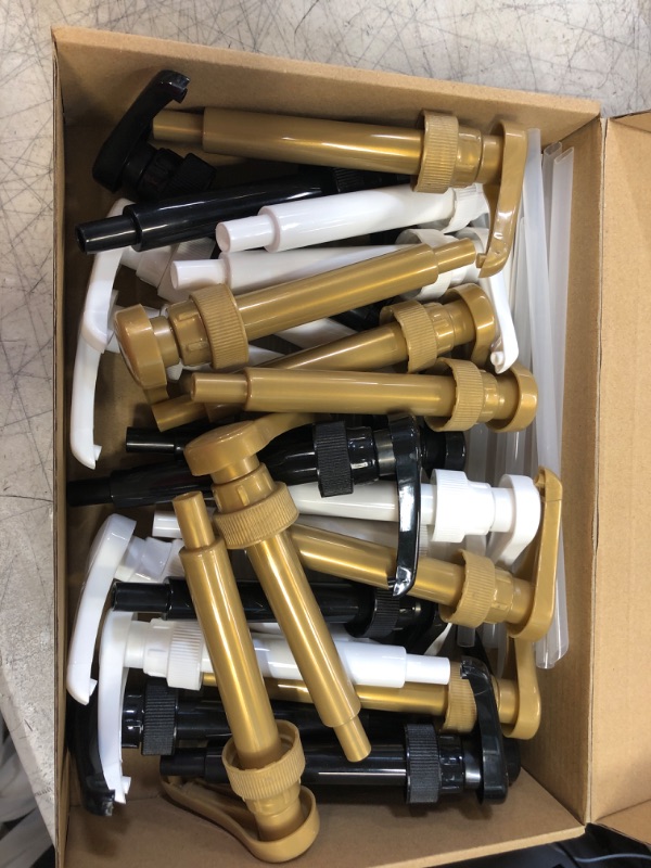 Photo 1 of 24 pack syrup pumps - gold/black/white
