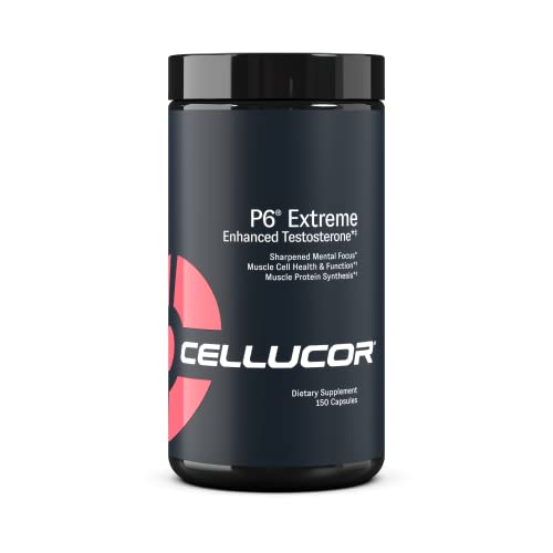 Photo 1 of 
expires-08/2024 Cellucor P6 Extreme - Enhanced Support for Men | Supports Muscle Growth & Strength | Natural Support Supplement with TESTFACTOR, Ginseng, elevATP, DIM, SenActiv & Fenugreek - 150 Caps
