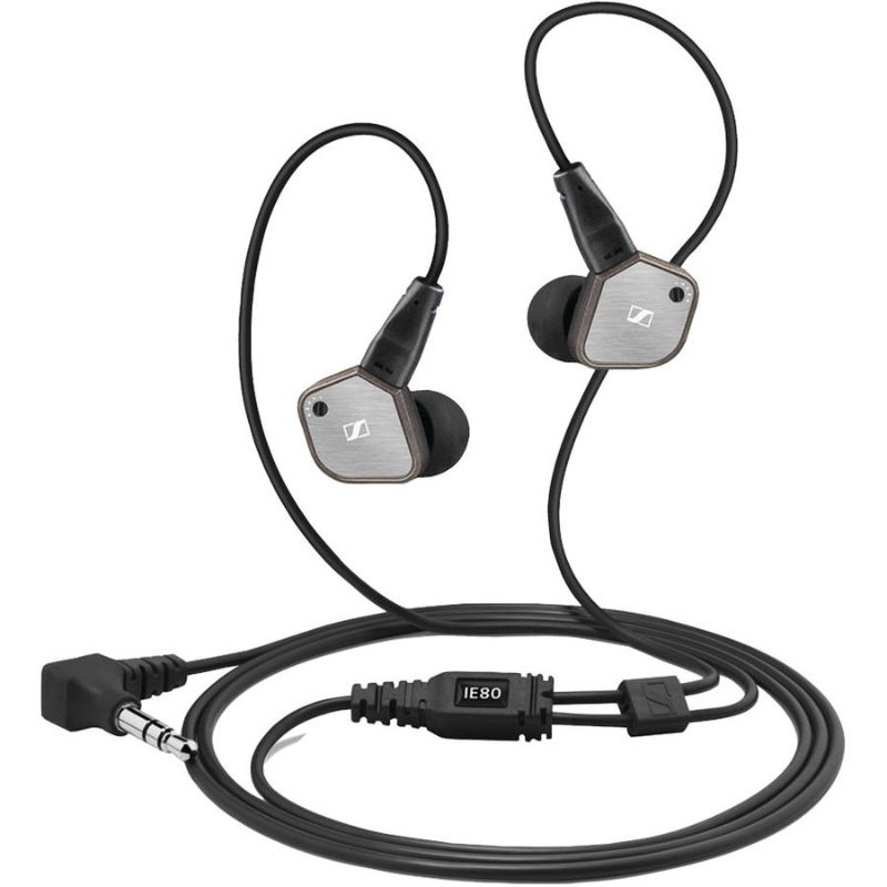 Photo 1 of Sennheiser Earbuds, Noise-Canceling Silver, IE 80
