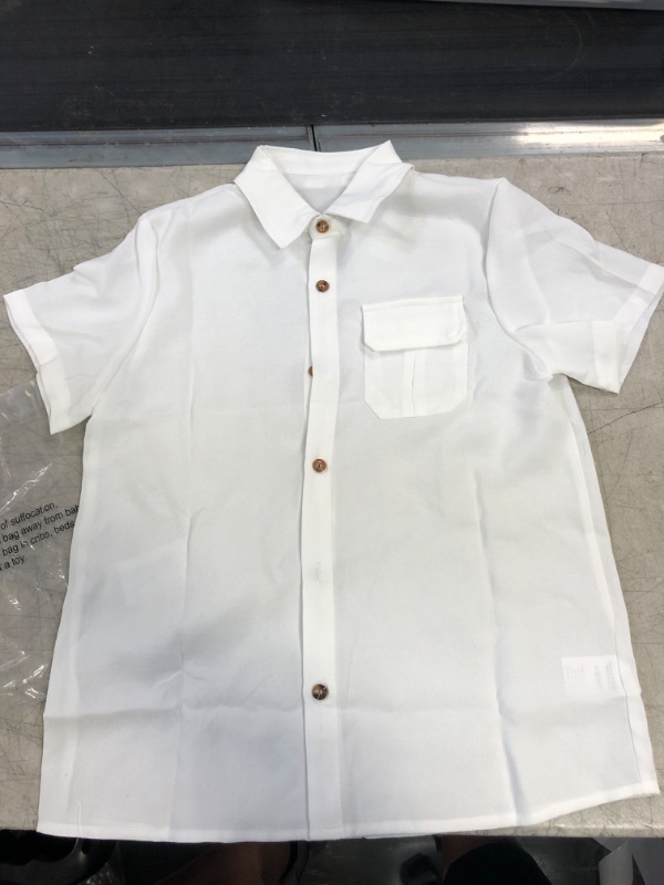 Photo 1 of boys button down shirt- white
size- 150