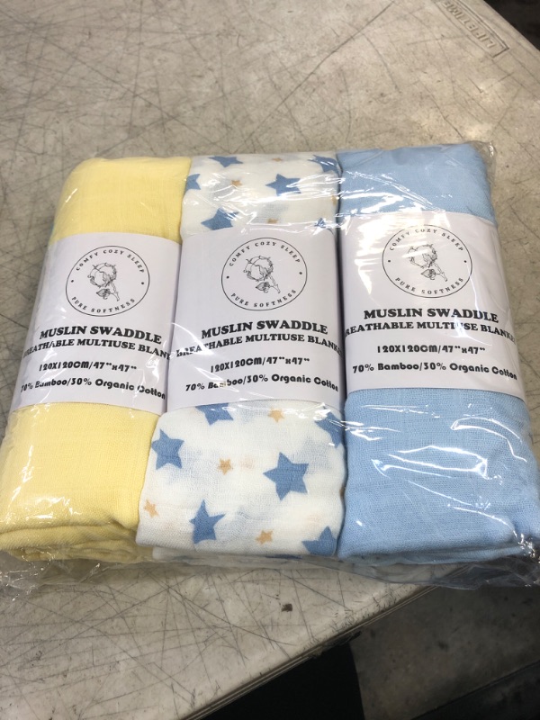 Photo 1 of baby swaddle blankets- 3 pcs
size- 47x47 inches