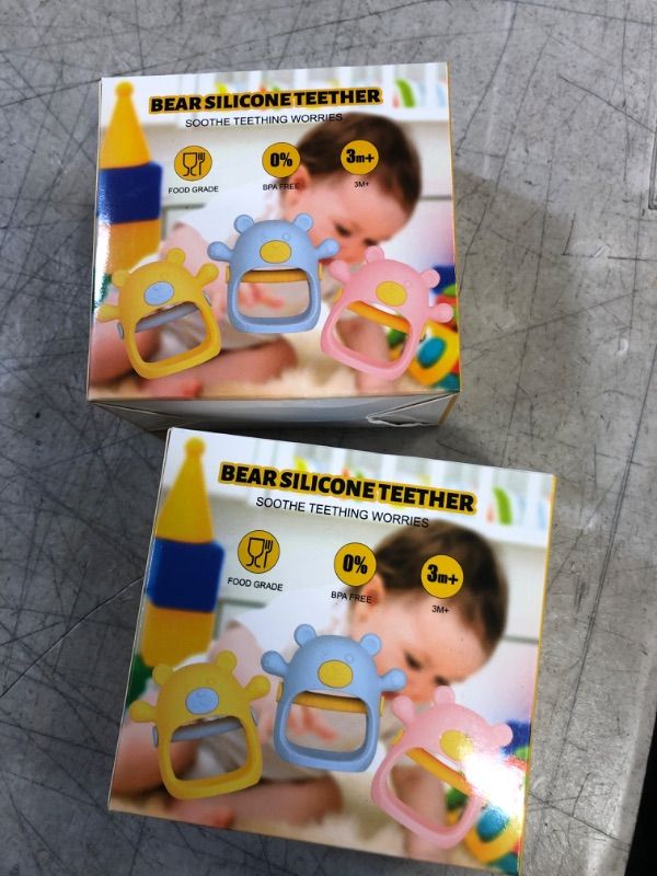 Photo 1 of Chuya Teething Toys for Baby, Teethers Toys with Baby Boothbrush Finger Set,Safe BPA Free, Easy to Clean, Teethers for 3-12 Months Babies,Car Seat Toy for New Born (1PCS)
2 pack 